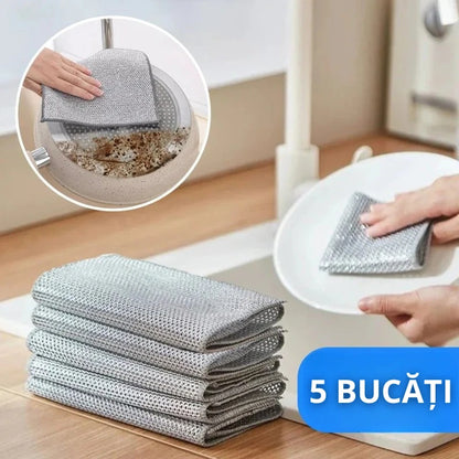SteelClean - Set de 5 Lavete Puternice