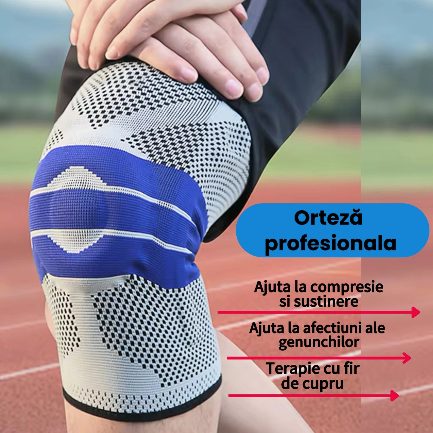 KneeRelief – Orteză Profesională pentru Genunchi 1+1 Gratuită